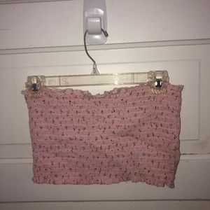 Brandy Melville Cropped Bandeau floral top